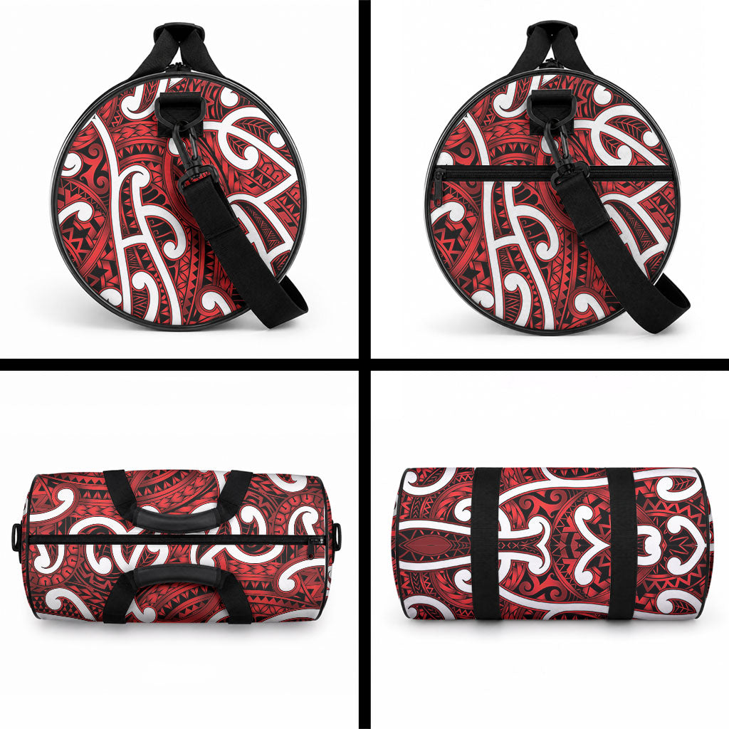 Aotearoa Maori Kowhaiwhai Duffle Bag Whero Puhoro and Patiki