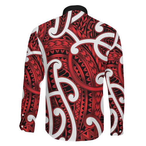 Aotearoa Maori Kowhaiwhai Family Matching Off The Shoulder Long Sleeve Dress and Hawaiian Shirt Whero Puhoro and Patiki