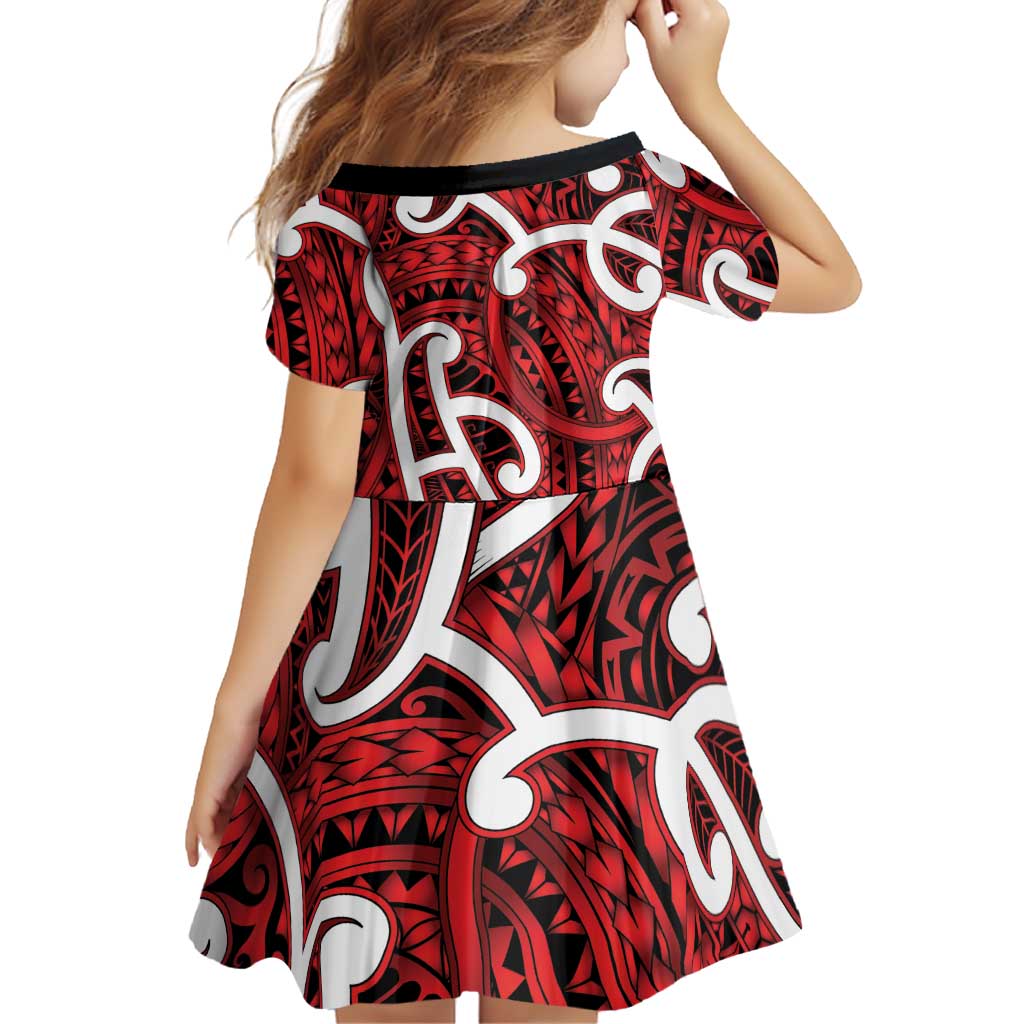 Aotearoa Maori Kowhaiwhai Family Matching Summer Maxi Dress and Hawaiian Shirt Whero Puhoro and Patiki