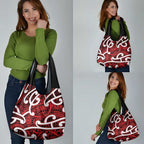 Aotearoa Maori Kowhaiwhai Grocery Bag Whero Puhoro and Patiki