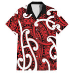 Aotearoa Maori Kowhaiwhai Hawaiian Shirt Whero Puhoro and Patiki