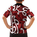 Aotearoa Maori Kowhaiwhai Hawaiian Shirt Whero Puhoro and Patiki