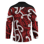 Aotearoa Maori Kowhaiwhai Hockey Jersey Whero Puhoro and Patiki