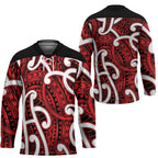 Aotearoa Maori Kowhaiwhai Hockey Jersey Whero Puhoro and Patiki