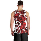 Aotearoa Maori Kowhaiwhai Men Tank Top Whero Puhoro and Patiki