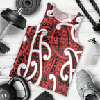 Aotearoa Maori Kowhaiwhai Men Tank Top Whero Puhoro and Patiki