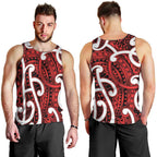 Aotearoa Maori Kowhaiwhai Men Tank Top Whero Puhoro and Patiki