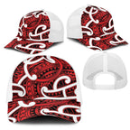 Aotearoa Maori Kowhaiwhai Mesh Trucker Cap Whero Puhoro and Patiki