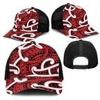 Aotearoa Maori Kowhaiwhai Mesh Trucker Cap Whero Puhoro and Patiki