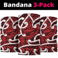 Aotearoa Maori Kowhaiwhai Neck Gaiter Whero Puhoro and Patiki