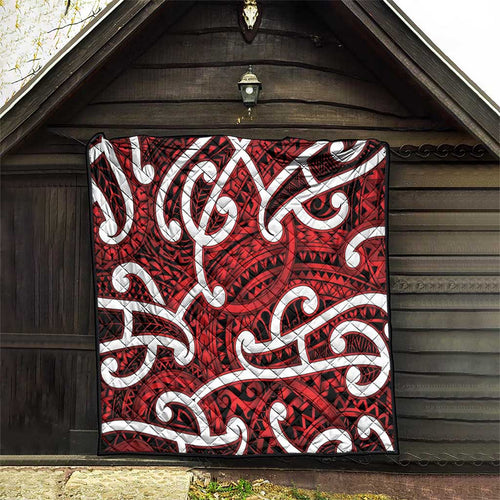 Aotearoa Maori Kowhaiwhai Quilt Whero Puhoro and Patiki