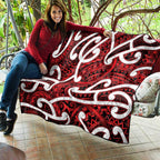 Aotearoa Maori Kowhaiwhai Quilt Whero Puhoro and Patiki