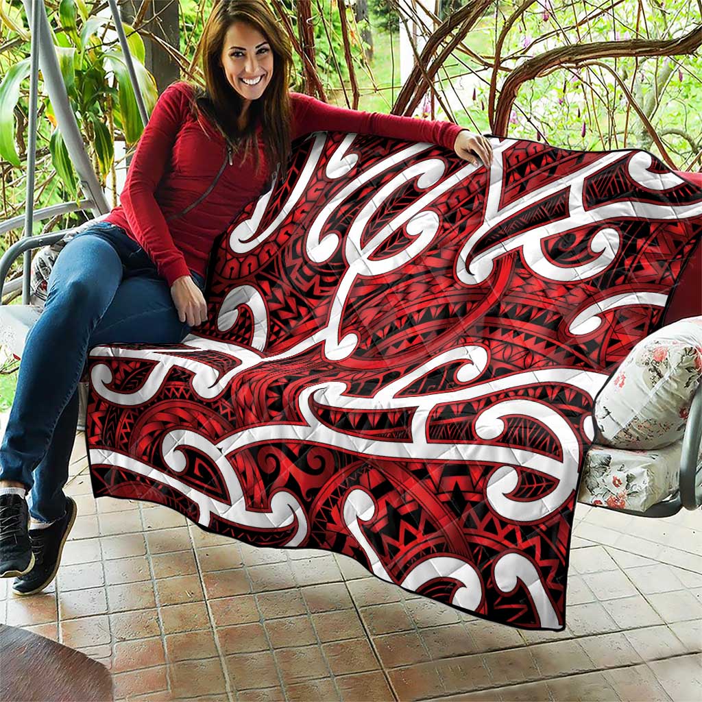 Aotearoa Maori Kowhaiwhai Quilt Whero Puhoro and Patiki