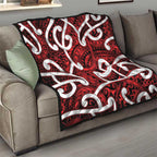 Aotearoa Maori Kowhaiwhai Quilt Whero Puhoro and Patiki