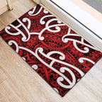Aotearoa Maori Kowhaiwhai Rubber Doormat Whero Puhoro and Patiki