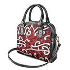 Aotearoa Maori Kowhaiwhai Shoulder Handbag Whero Puhoro and Patiki