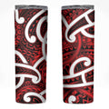 Aotearoa Maori Kowhaiwhai Skinny Tumbler Whero Puhoro and Patiki