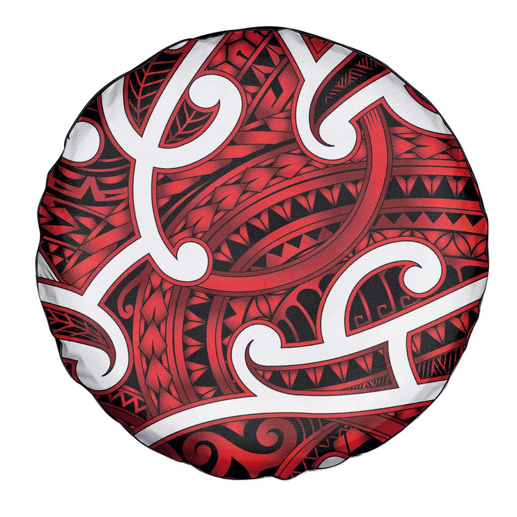 Aotearoa Maori Kowhaiwhai Spare Tire Cover Whero Puhoro and Patiki