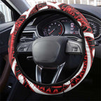 Aotearoa Maori Kowhaiwhai Steering Wheel Cover Whero Puhoro and Patiki