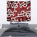 Aotearoa Maori Kowhaiwhai Tapestry Whero Puhoro and Patiki