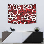 Aotearoa Maori Kowhaiwhai Tapestry Whero Puhoro and Patiki