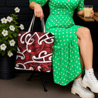 Aotearoa Maori Kowhaiwhai Tote Bag Whero Puhoro and Patiki