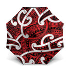 Aotearoa Maori Kowhaiwhai Umbrella Whero Puhoro and Patiki