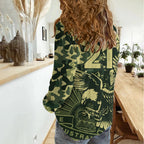 (Custom Text And Number) NRL ANZAC 2023 Sea Eagles Women Casual Shirt Camouflage LT9