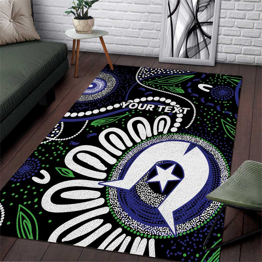 Torres Strait Islander Aboriginal Dot Painting Personalised Area Rug