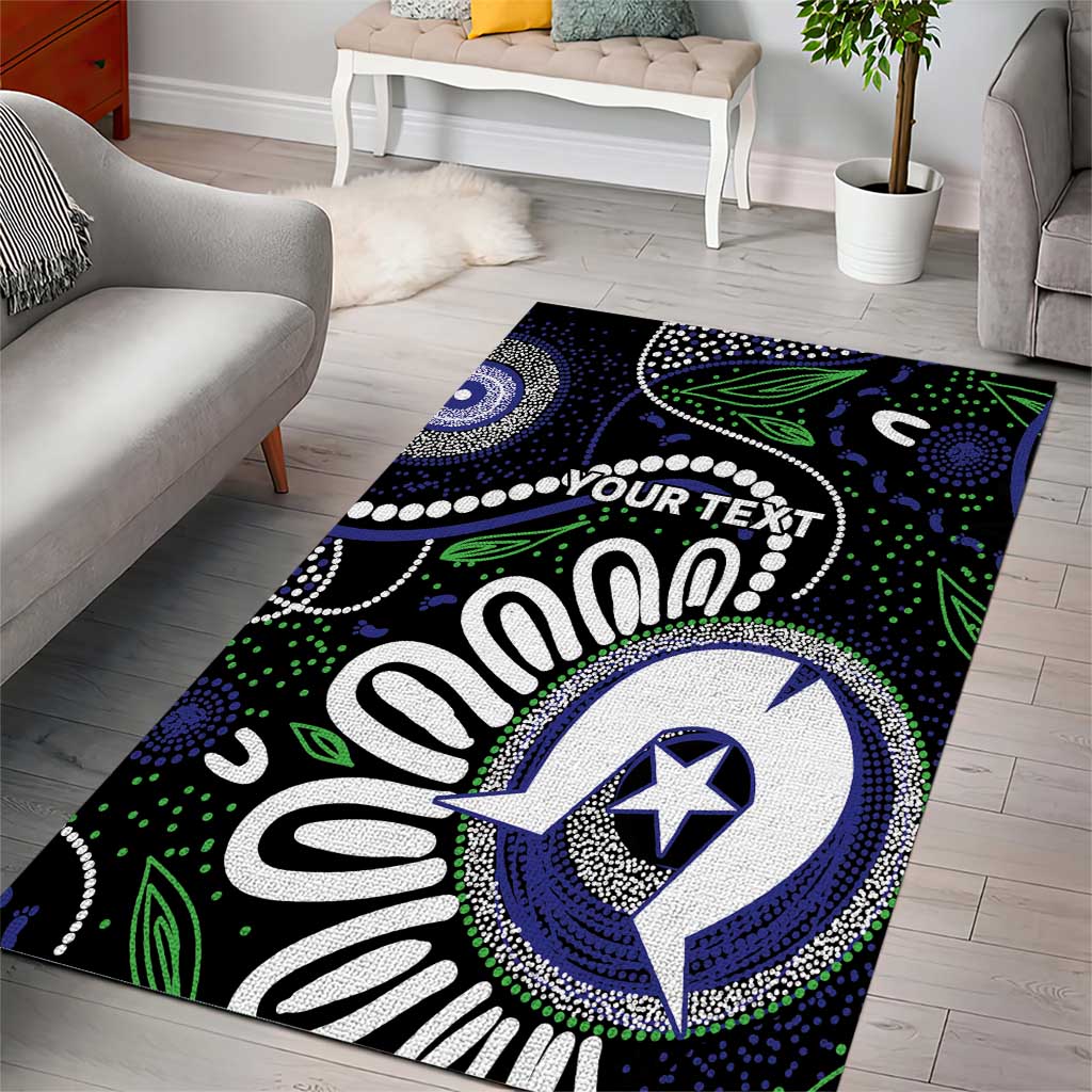 Torres Strait Islander Aboriginal Dot Painting Personalised Area Rug