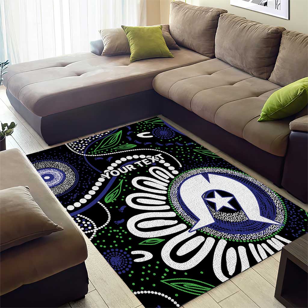 Torres Strait Islander Aboriginal Dot Painting Personalised Area Rug