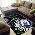 Torres Strait Islander Aboriginal Dot Painting Personalised Area Rug