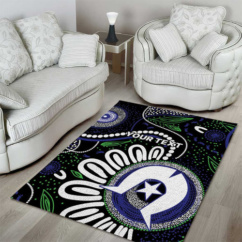 Torres Strait Islander Aboriginal Dot Painting Personalised Area Rug