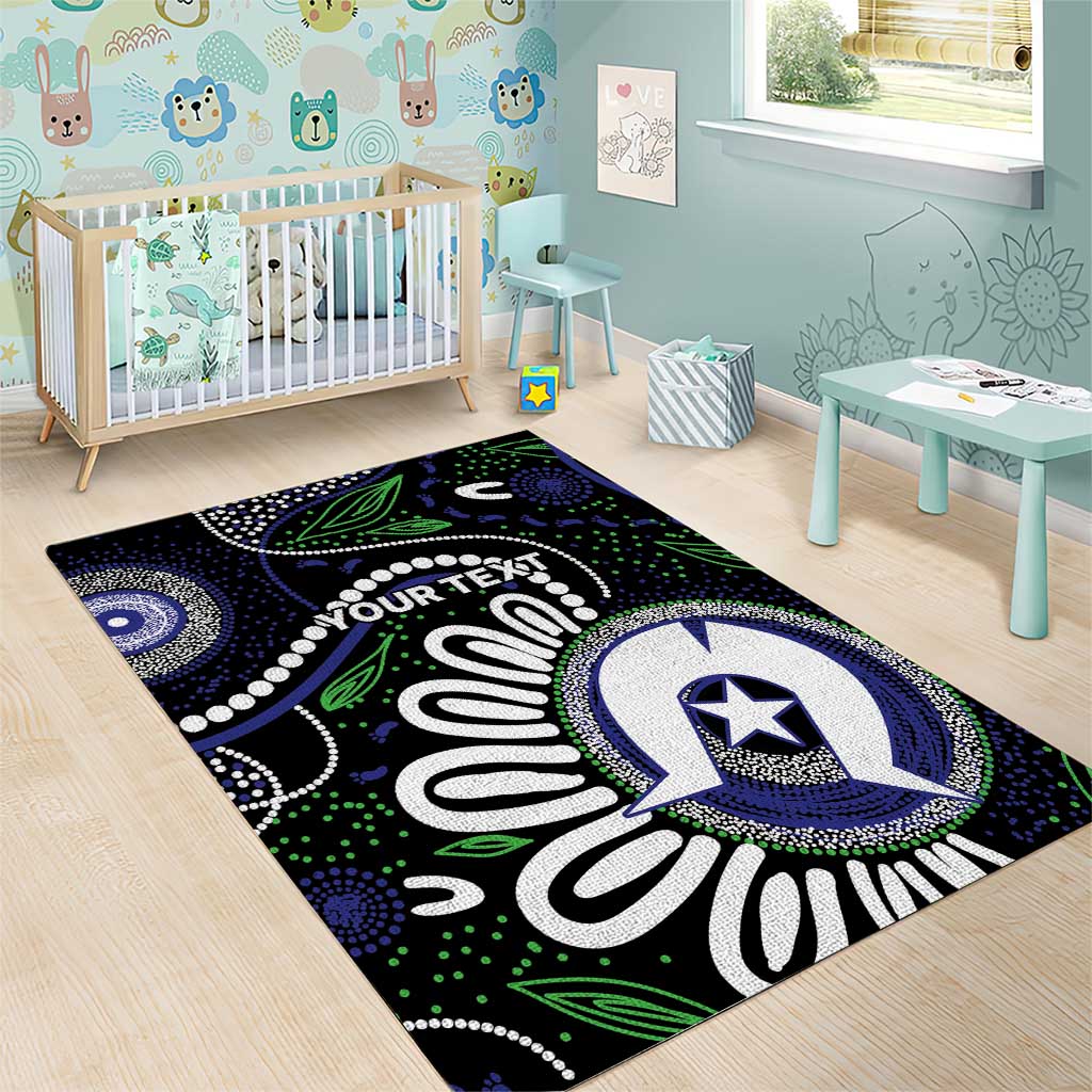 Torres Strait Islander Aboriginal Dot Painting Personalised Area Rug