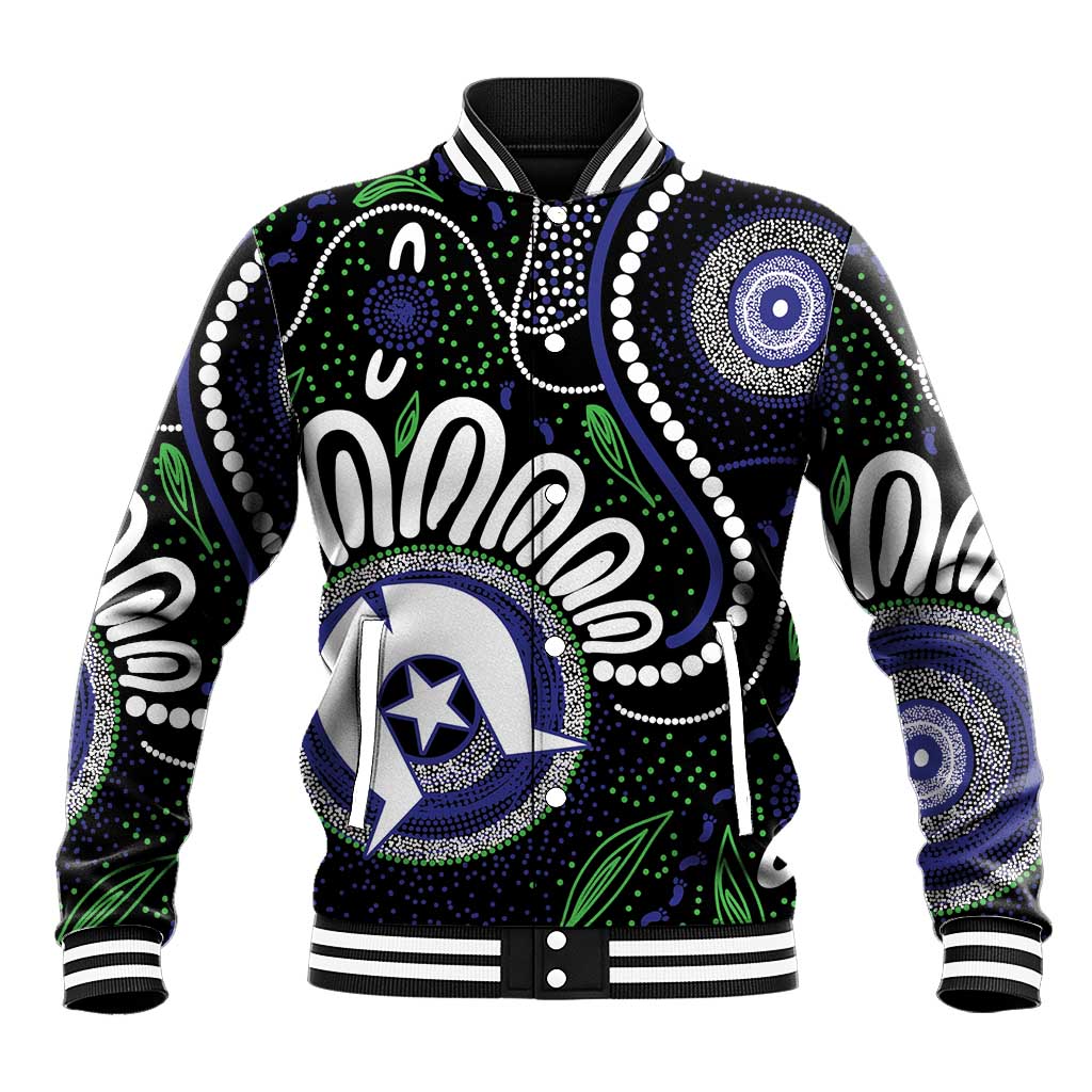 Torres Strait Islander Aboriginal Dot Painting Personalised Baseball Jacket