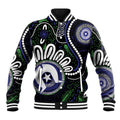 Torres Strait Islander Aboriginal Dot Painting Personalised Baseball Jacket