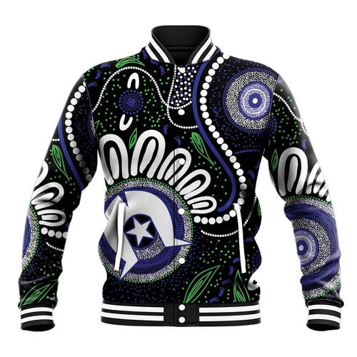 Torres Strait Islander Aboriginal Dot Painting Personalised Baseball Jacket