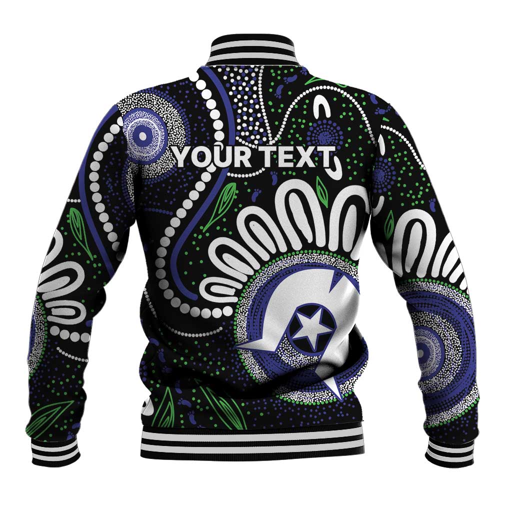 Torres Strait Islander Aboriginal Dot Painting Personalised Baseball Jacket