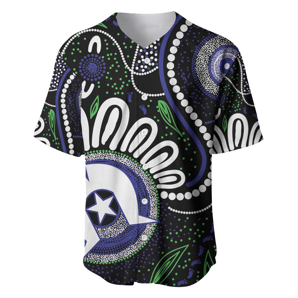 Torres Strait Islander Aboriginal Dot Painting Personalised Baseball Jersey