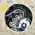 Torres Strait Islander Aboriginal Dot Painting Personalised Beach Blanket