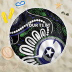Torres Strait Islander Aboriginal Dot Painting Personalised Beach Blanket