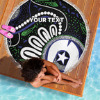 Torres Strait Islander Aboriginal Dot Painting Personalised Beach Blanket