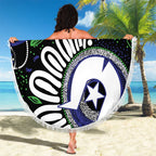 Torres Strait Islander Aboriginal Dot Painting Personalised Beach Blanket
