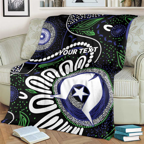 Torres Strait Islander Aboriginal Dot Painting Personalised Blanket