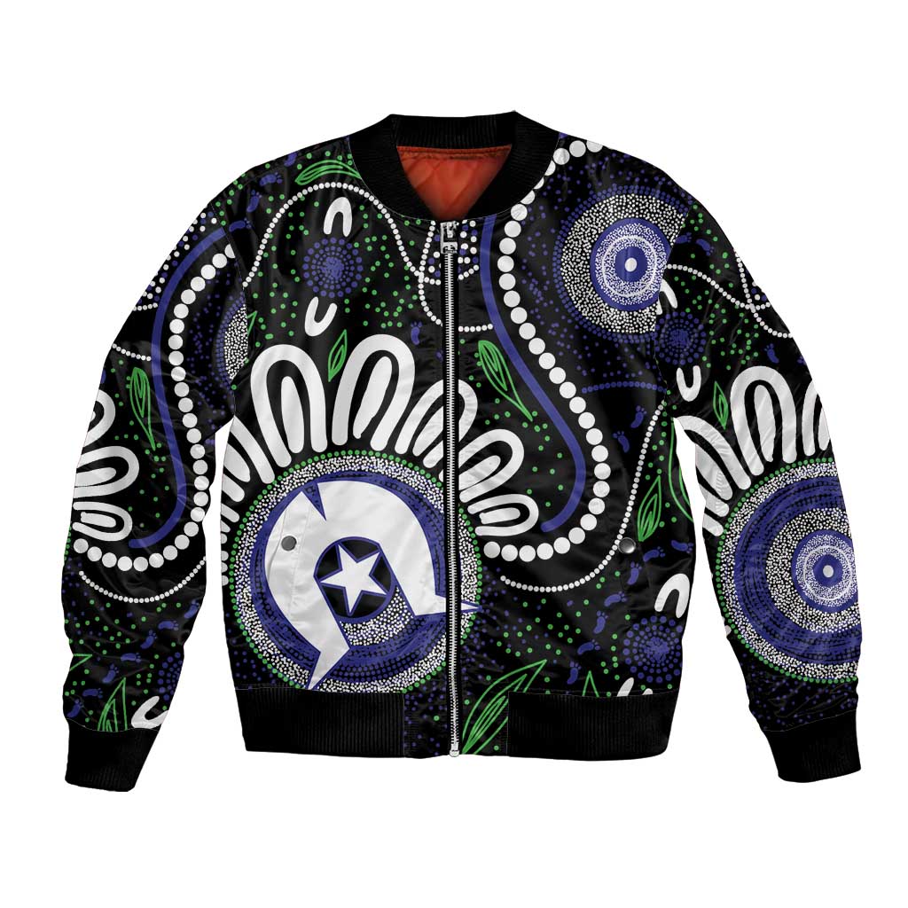 Torres Strait Islander Aboriginal Dot Painting Personalised Bomber Jacket