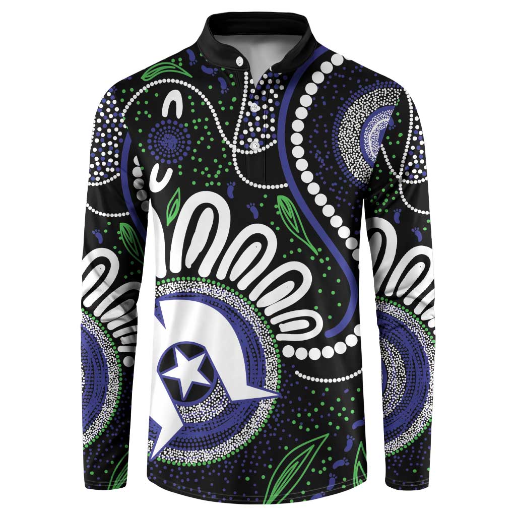 Torres Strait Islander Aboriginal Dot Painting Personalised Button Sweatshirt