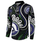 Torres Strait Islander Aboriginal Dot Painting Personalised Button Sweatshirt