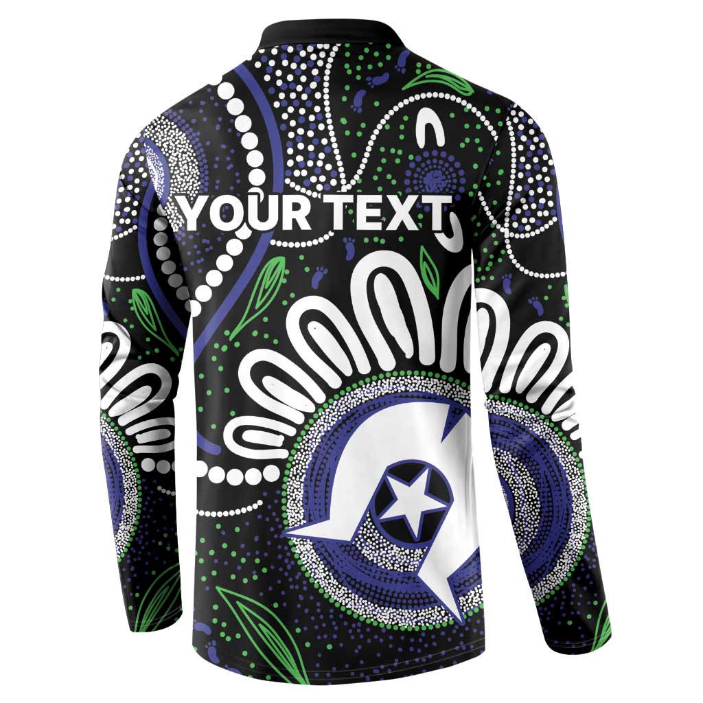 Torres Strait Islander Aboriginal Dot Painting Personalised Button Sweatshirt