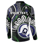 Torres Strait Islander Aboriginal Dot Painting Personalised Button Sweatshirt