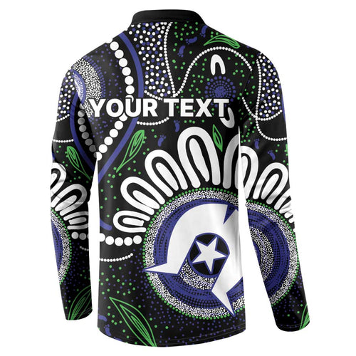 Torres Strait Islander Aboriginal Dot Painting Personalised Button Sweatshirt